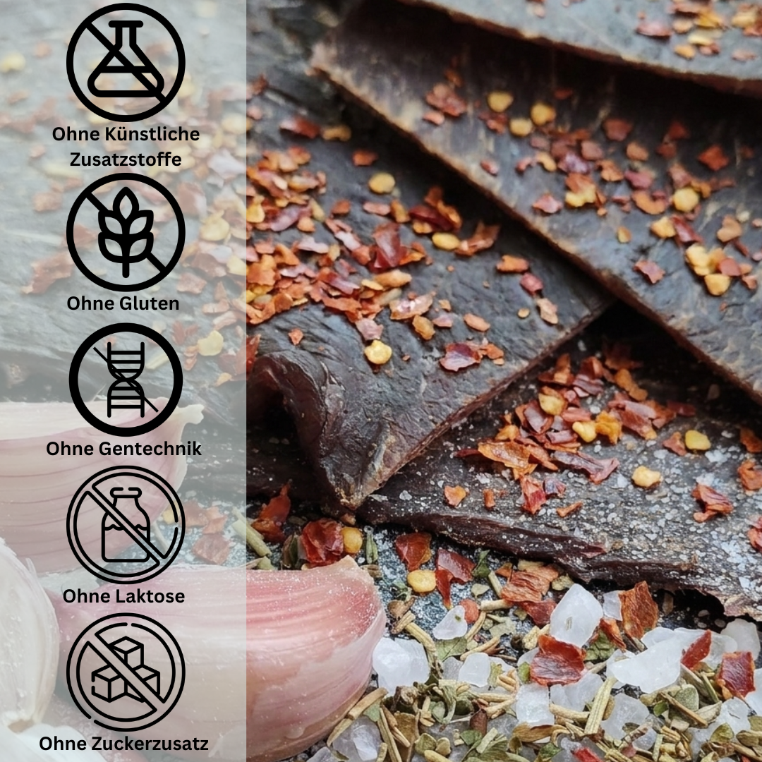 Beef Jerky - Knoblauch & Chili
